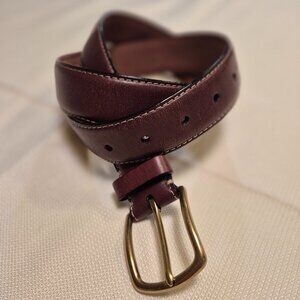 Fossil leather belt